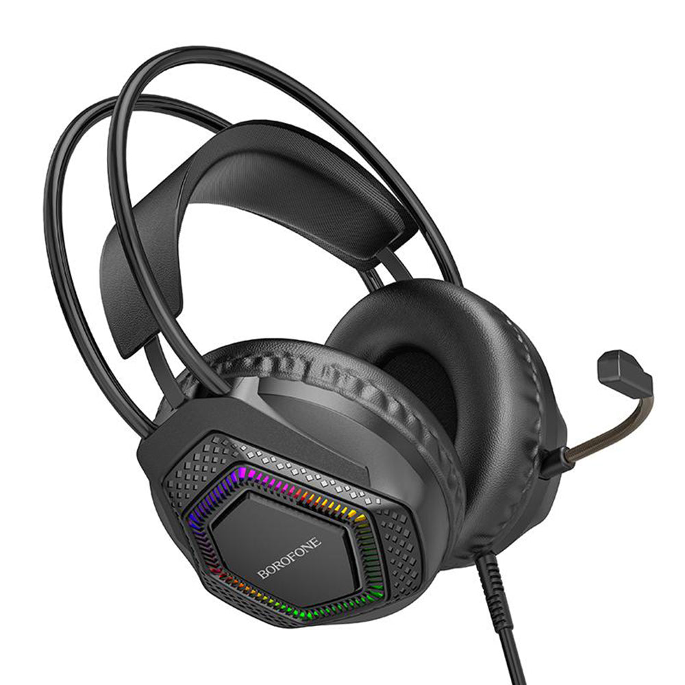 Casque Gaming 3,5 mm Borofone BO105 Thunder, RGB, 2m, Noir