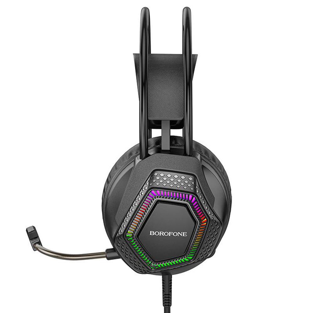 Casque Gaming 3,5 mm Borofone BO105 Thunder, RGB, 2m, Noir