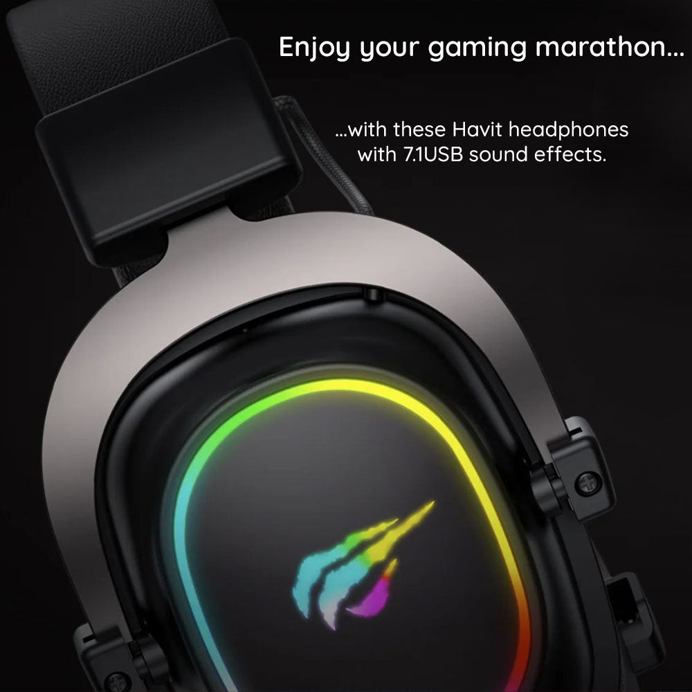 Casque Gaming 3.5mm HAVIT H2002P, 2m, Noir