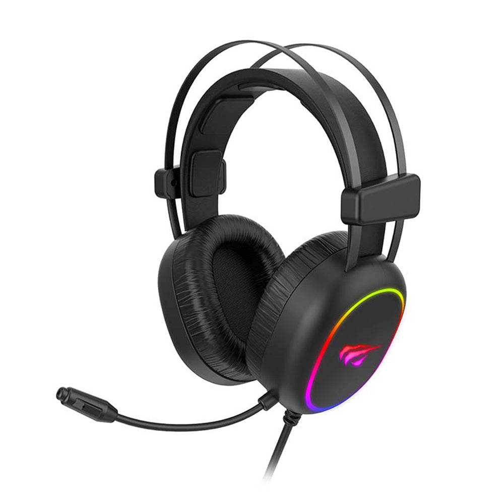 Cuffie Gaming 3.5mm HAVIT H2016d, RGB, 2m, Nere