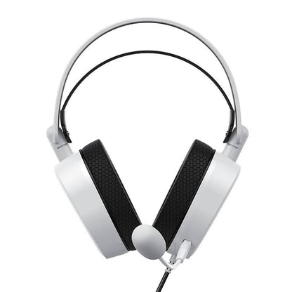 Cuffie Gaming 3.5mm HAVIT H2038U, RGB, 2.1m, Bianche