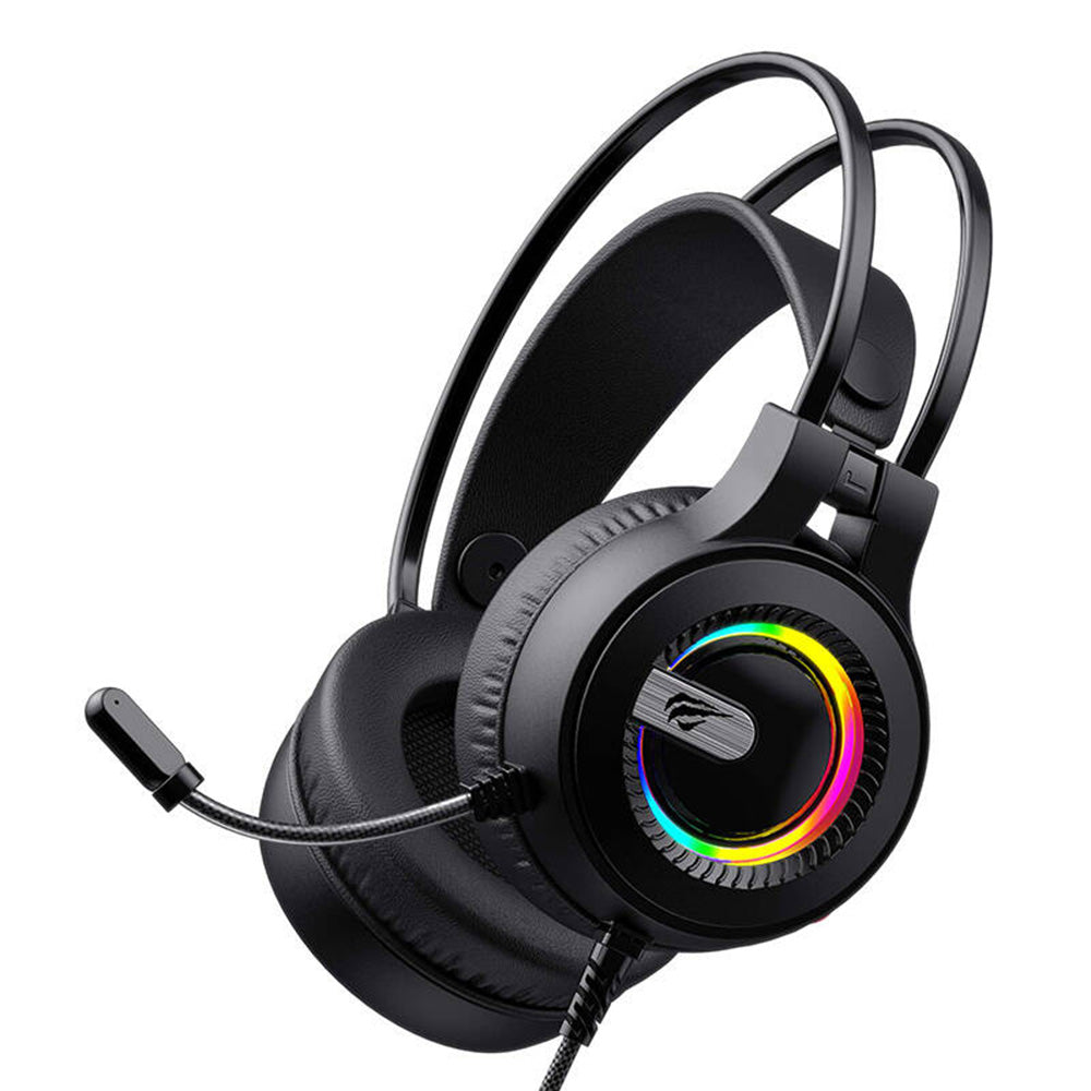 Cuffie Gaming 3.5mm HAVIT H2040d, RGB, 2.1m, Nere