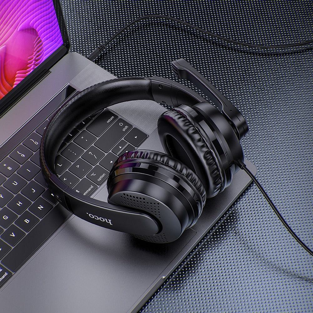 Casque Gaming 3,5 mm HOCO W103, Noir