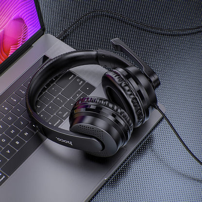 Casque Gaming 3,5 mm HOCO W103, Noir
