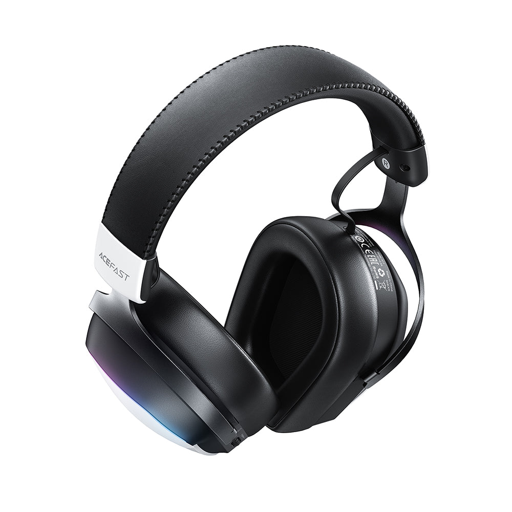 Acefast H11 Wireless Gaming Kopfhörer, RGB, BT / Wi-Fi / Kabelgebunden, Weiß