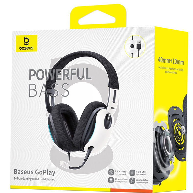 Casques USB-A Baseus GoPlay 1+ Max, Blancs A00181003213-00