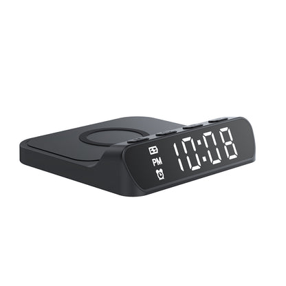 Digitaluhr HAVIT W3031 mit Wireless QI-Ladung, Schwarz