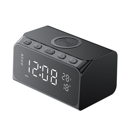 HAVIT W3041 6in1 Digitaluhr mit Wireless QI Ladefunktion, Schwarz