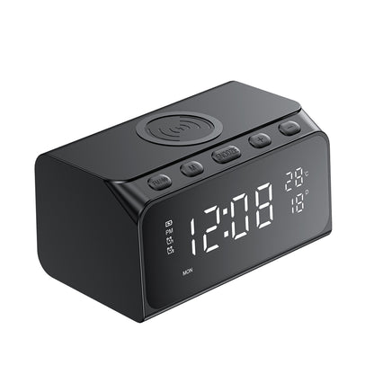 HAVIT W3041 6in1 Digitaluhr mit Wireless QI Ladefunktion, Schwarz