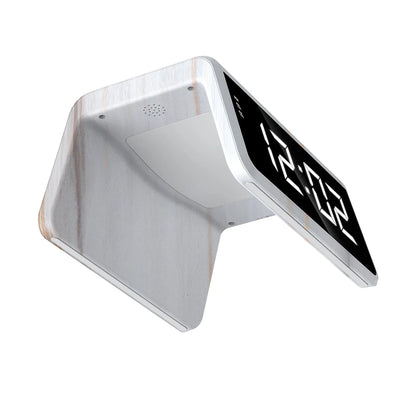 Digitaluhr HAVIT W320 mit Wireless QI-Ladung, Weiß