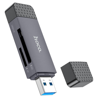 Lecteur de carte USB 3.0 / USB-C HOCO HB45, SD - microSD, Gris