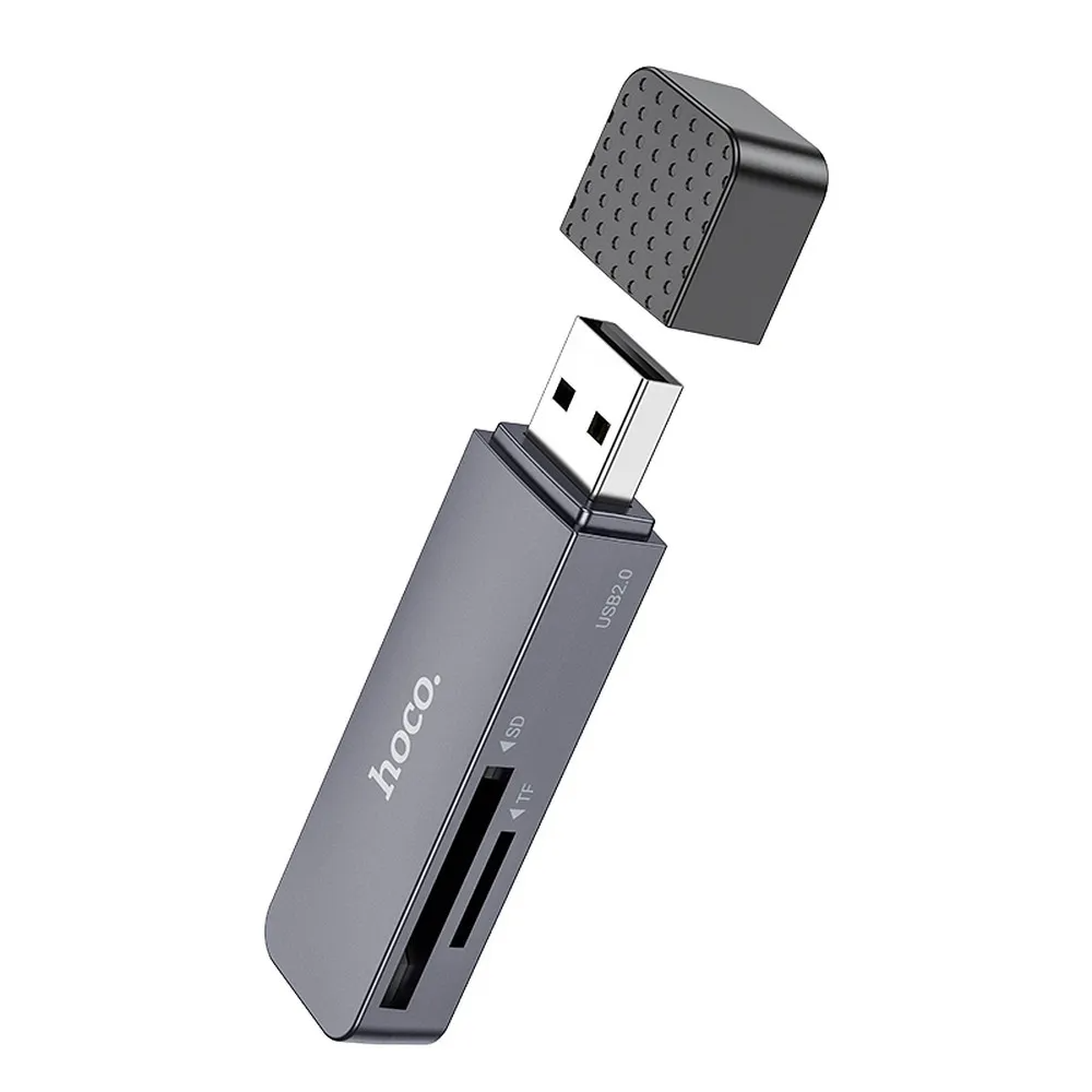 Kartenleser USB 3.0 HOCO HB45, SD - microSD, Grau