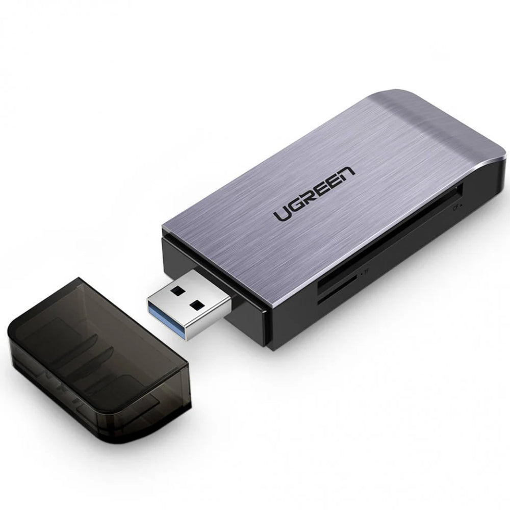 Lettore di schede USB 3.0 UGREEN CM180, SD - microSD - CF - MS, Grigio