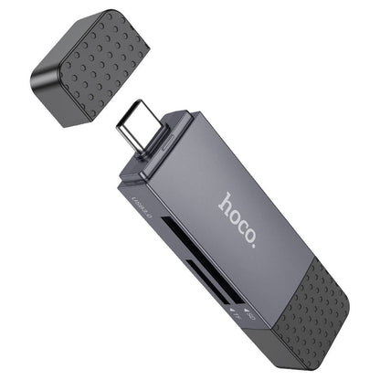Lecteur de carte USB 3.0 / USB-C HOCO HB45, SD - microSD, Gris