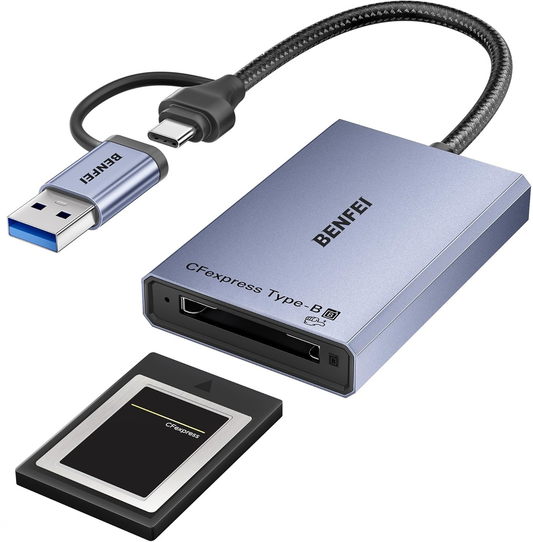 Lecteur de carte USB 3.2 / USB-C Benfei, CFexpress B, Gris