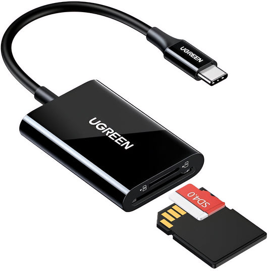 USB-C Kartenleser UGREEN CM265, SD - microSD, Schwarz