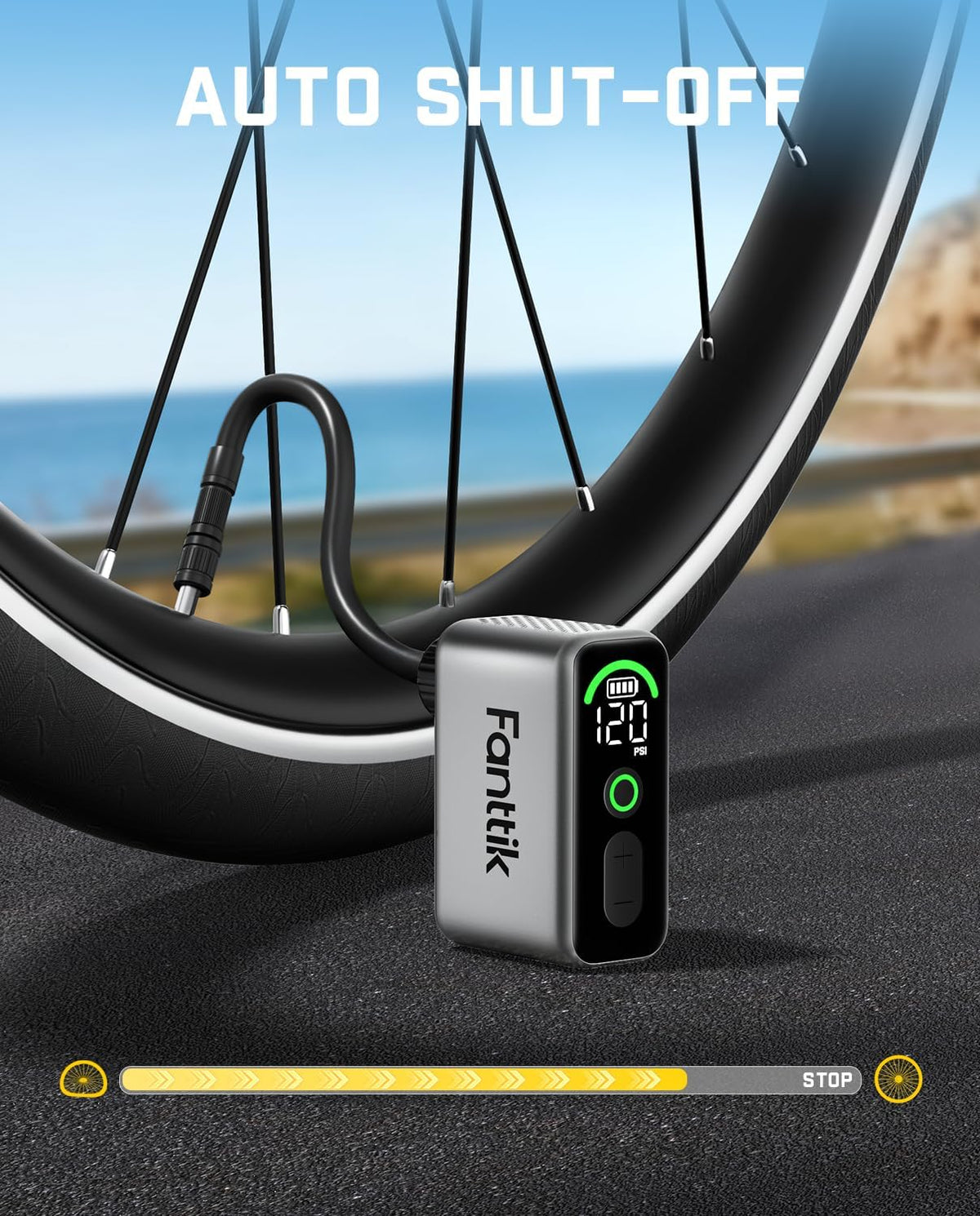 Fahrradkompressor Fanttik X10 Ace Tiny, Grau