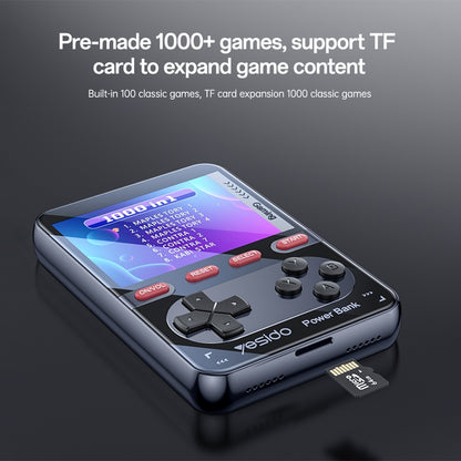 Console di Gioco Portatile con Batteria Esterna Yesido YP87, Nera