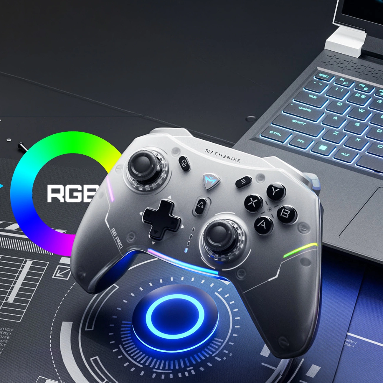 Controller Machenike G5Pro Max, con Stazione di Ricarica, Grigio