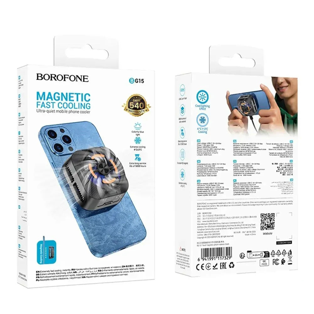 Refroidisseur de jeu pour téléphone Borofone BG15, Noir