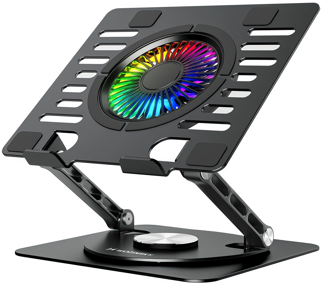 Supporto di raffreddamento WZK CoolBase per laptop da 10 a 16 pollici, RGB, nero