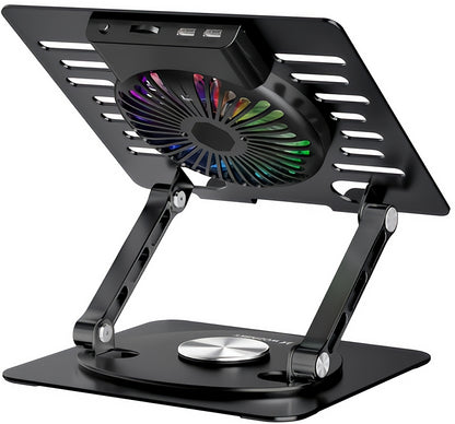 Supporto di raffreddamento WZK CoolBase per laptop da 10 a 16 pollici, RGB, nero