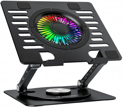 Supporto di raffreddamento WZK CoolBase per laptop da 10 a 16 pollici, RGB, nero