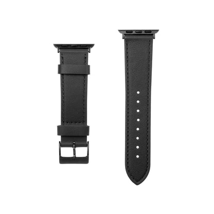 Cinturino Fixed Leather per Apple Watch 49mm / 46mm / 45mm / 44mm / 42mm Series, Nero