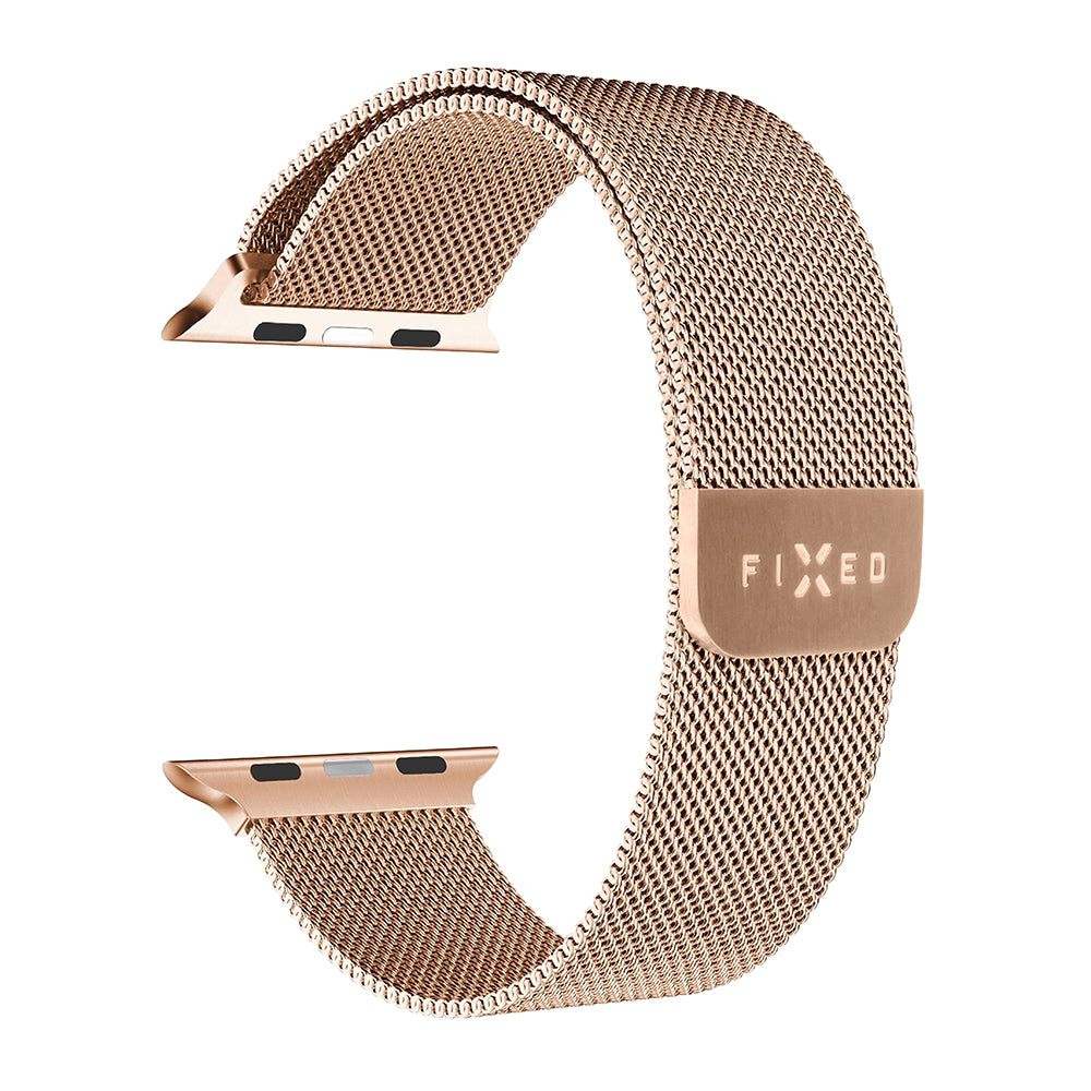 Bracelet Fixed Mesh pour Apple Watch 42mm / 41mm / 40mm / 38mm Series, Rose Doré