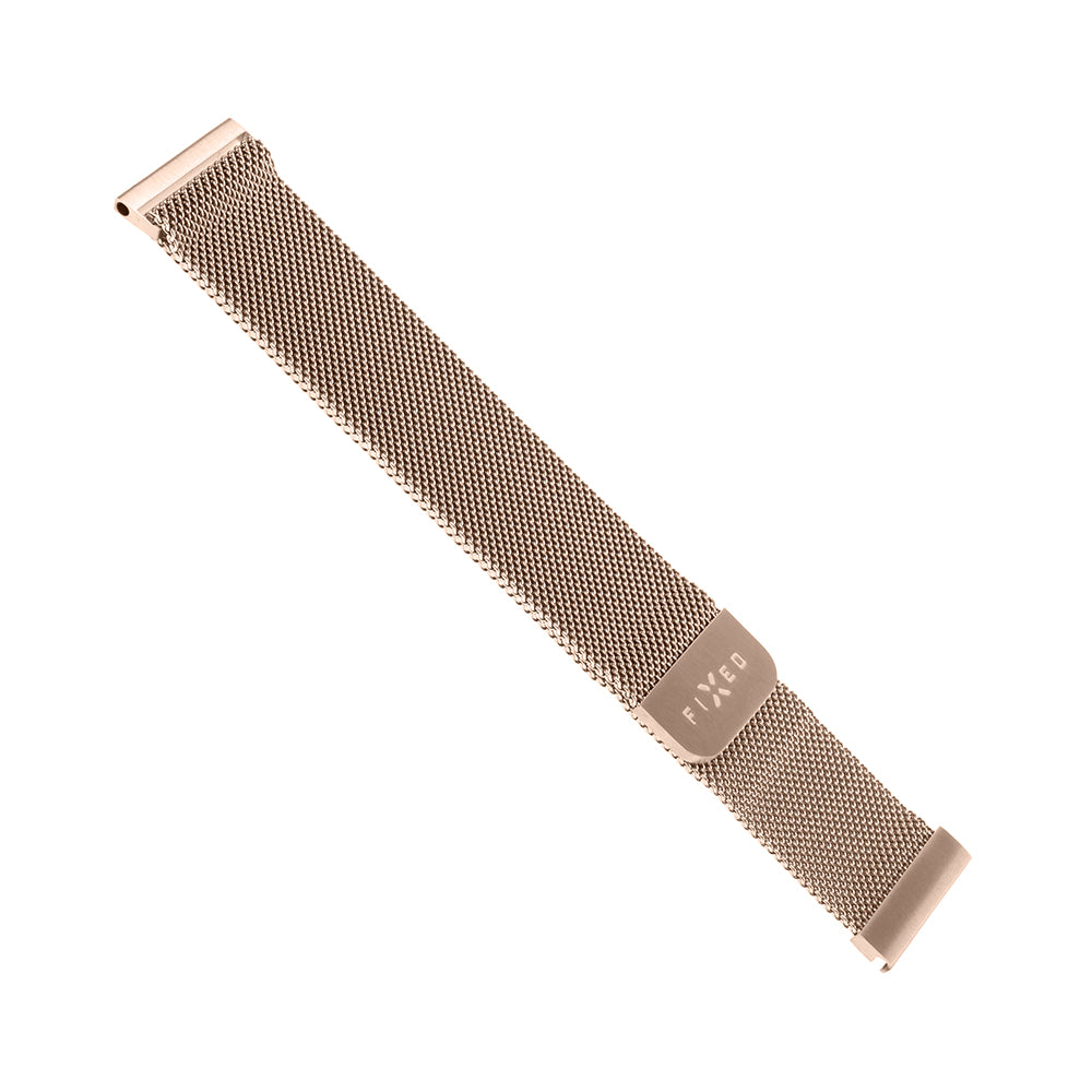 Bracelet Fixed Mesh pour Huawei Watch / Garmin Watch Series, 18mm, Rose Doré