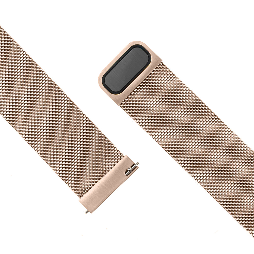 Bracelet Fixed Mesh pour Huawei Watch / Garmin Watch Series, 18mm, Rose Doré