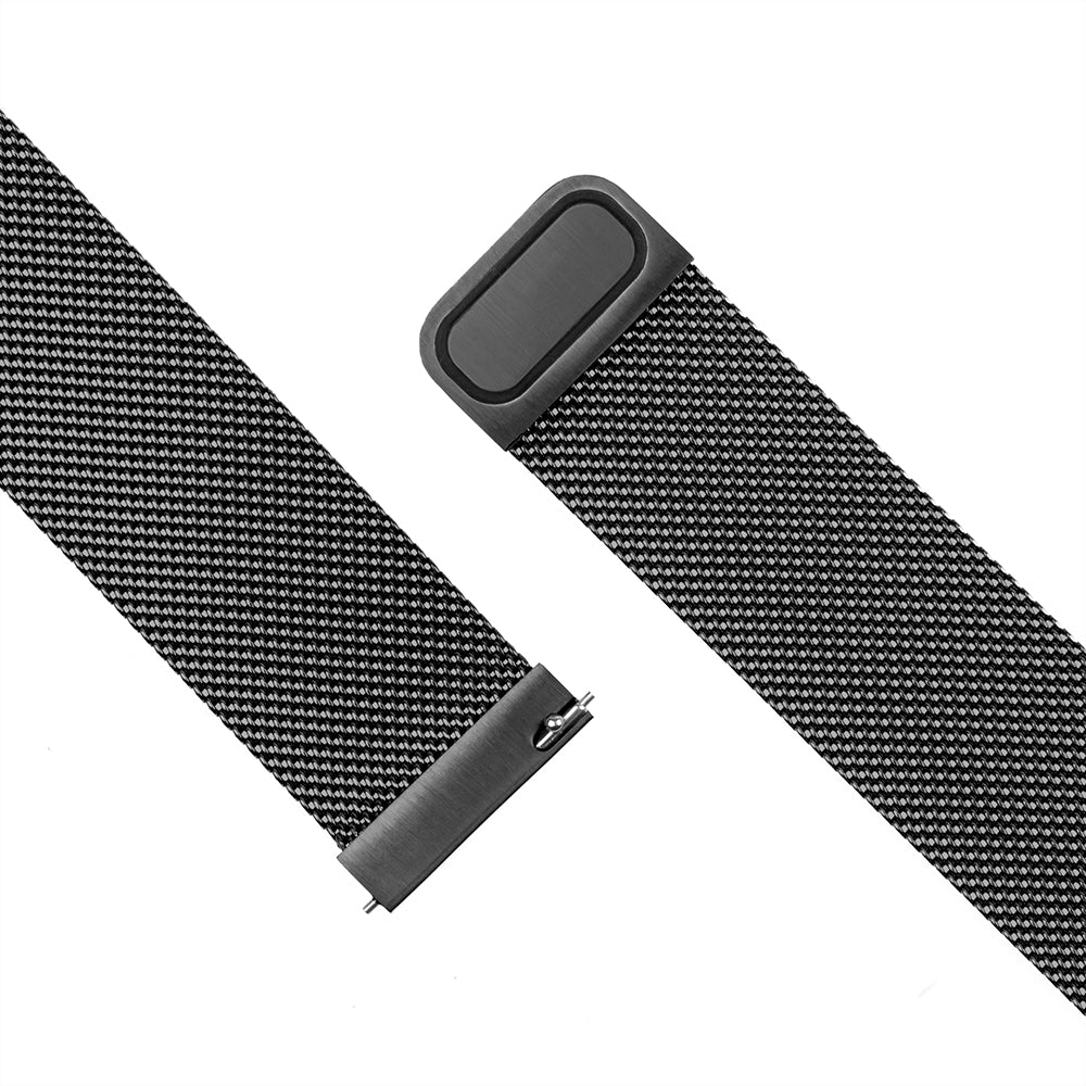 Fixed Mesh Armband für Huawei Watch / Xiaomi Watch Series, 22mm, Schwarz.