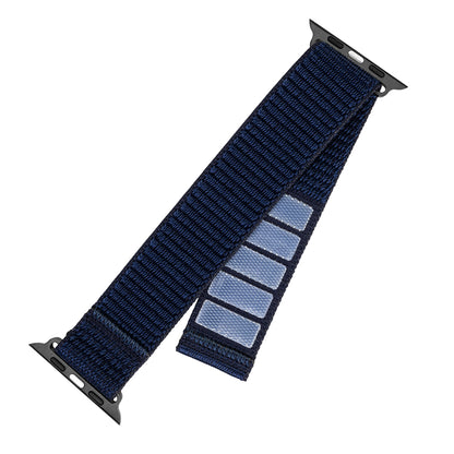 Cinturino Fixed Nylon Sporty per Apple Watch 49mm / 46mm / 45mm / 44mm / 42mm Series, Blu Scuro