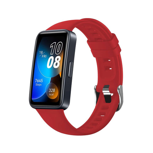 Bracelet en silicone Fixed pour Huawei Band 10 / 9 / 8, Rouge