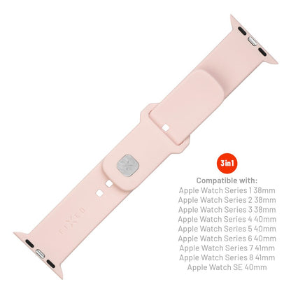 Fixed Silicone Sporty Armband für Apple Watch 42mm / 41mm / 40mm / 38mm Serie, Rosa