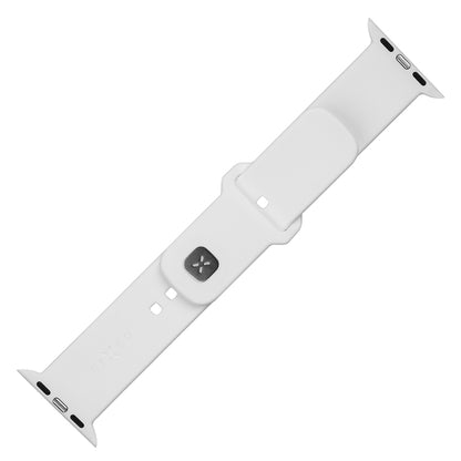 Bracelet Fixed Silicone Sporty pour Apple Watch 49mm / 46mm / 45mm / 44mm / 42mm Series, Blanc