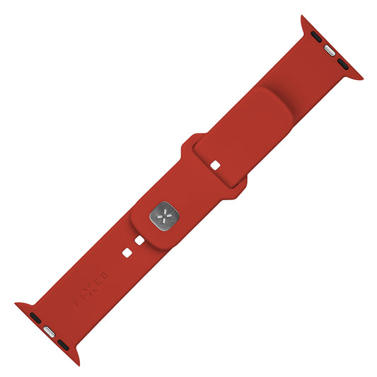 Cinturino Fixed Silicone Sporty per Apple Watch 49mm / 46mm / 45mm / 44mm / 42mm Series, Rosso