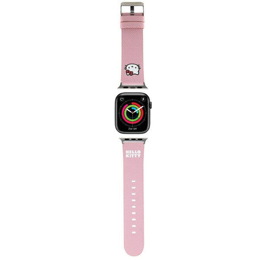 Cinturino Hello Kitty Leather Kitty Head per Apple Watch 42mm / 41mm / 40mm / 38mm Series, Rosa