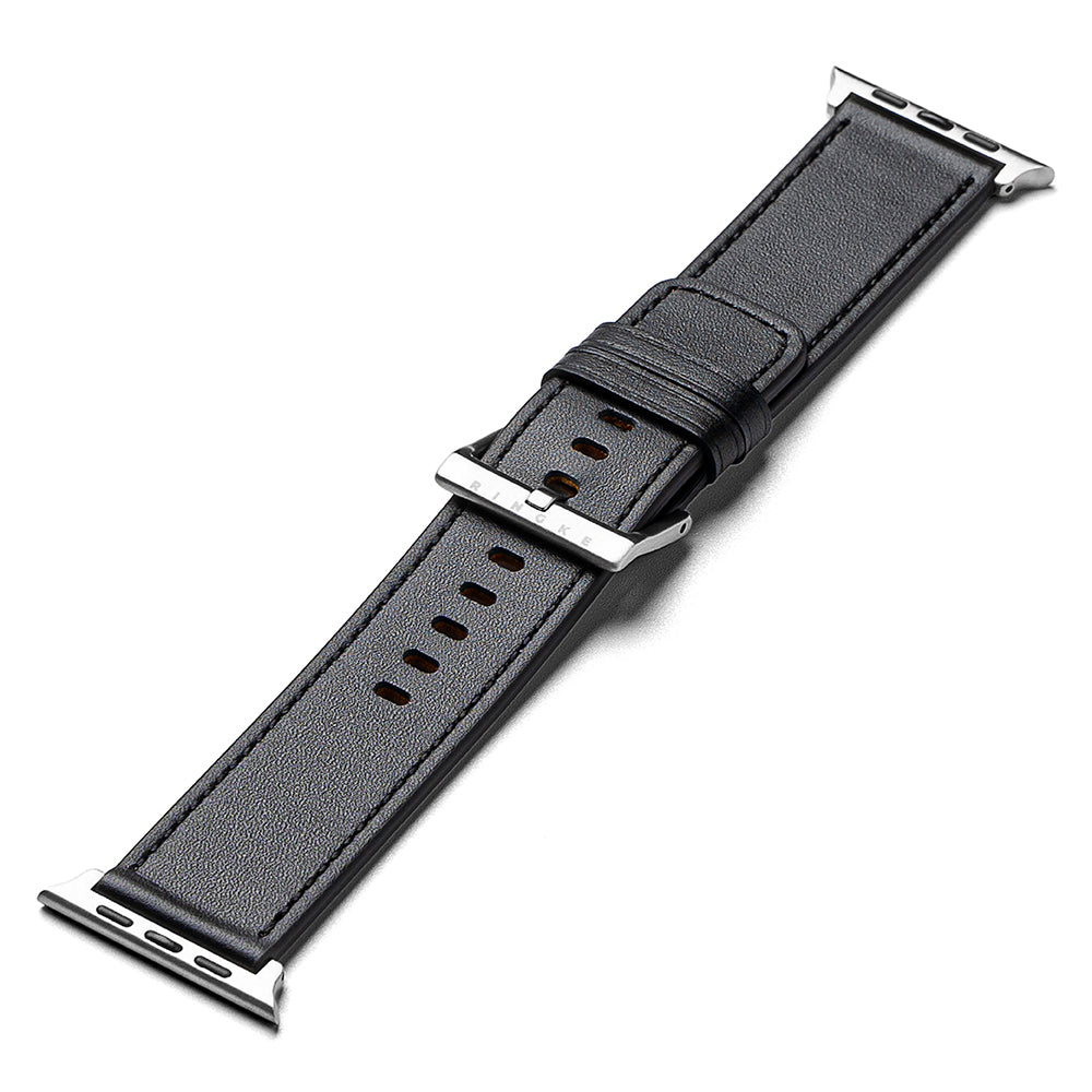 Bracelet Ringke Leather One pour Apple Watch 49mm / 46mm / 45mm / 44mm / 42mm Series, Noir