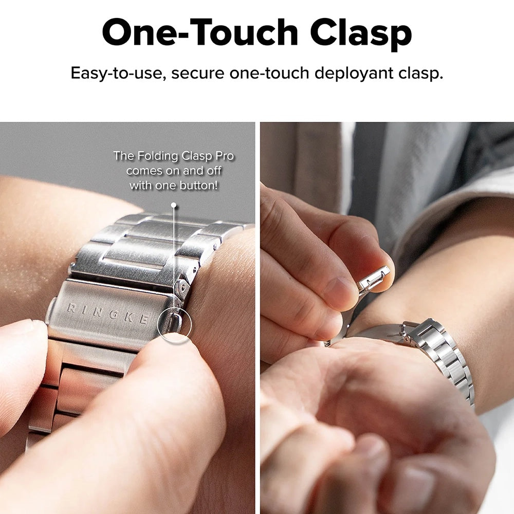 Bracelet Ringke Metal One Air pour Samsung Galaxy Watch8 / Watch8 Classic Series, Argenté