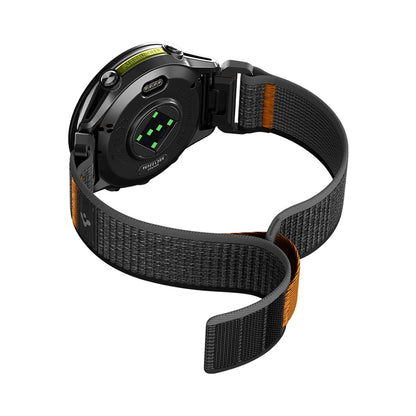 Cinturino Spigen Athlex Air per Garmin Watch Fenix / Forerunner / Approach Series, 22mm, Nero Arancione AMP11426