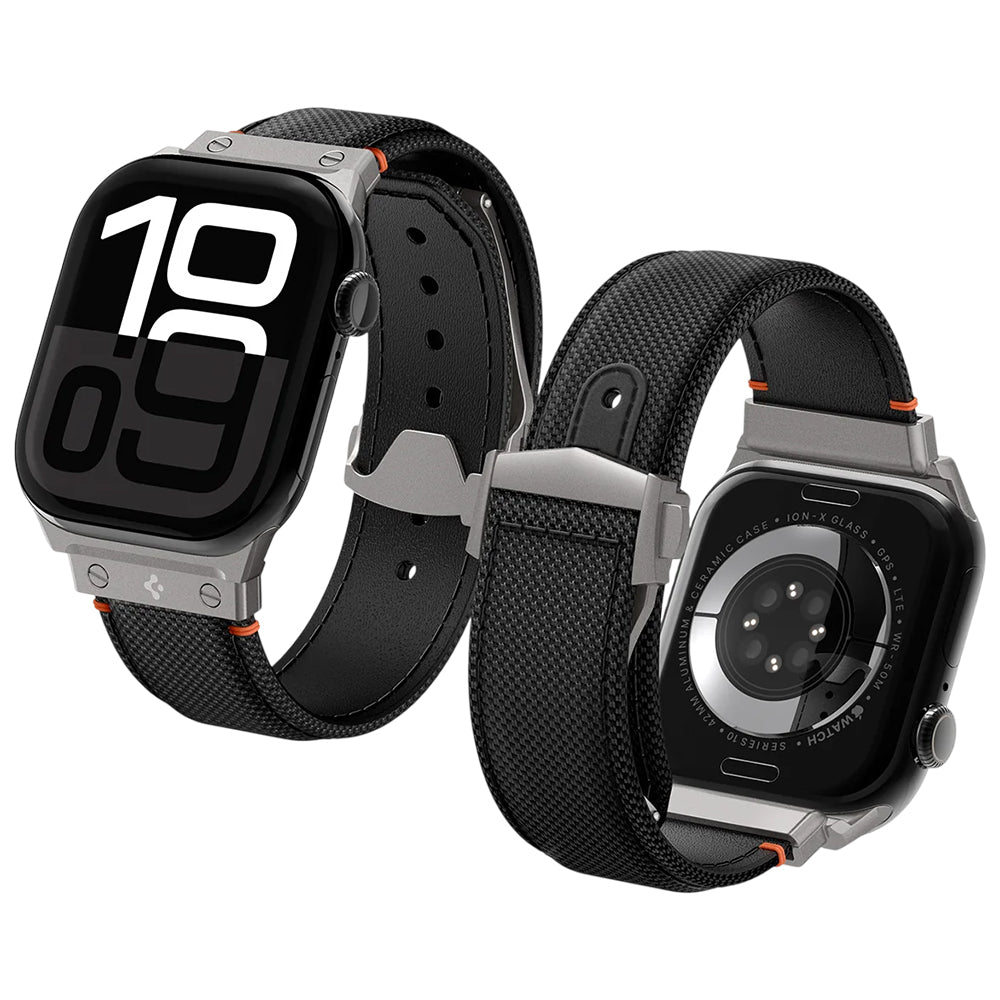 Cinturino Spigen Classic Fit per Apple Watch 49mm / 46mm / 45mm / 44mm / 42mm Series, Nero AMP09304
