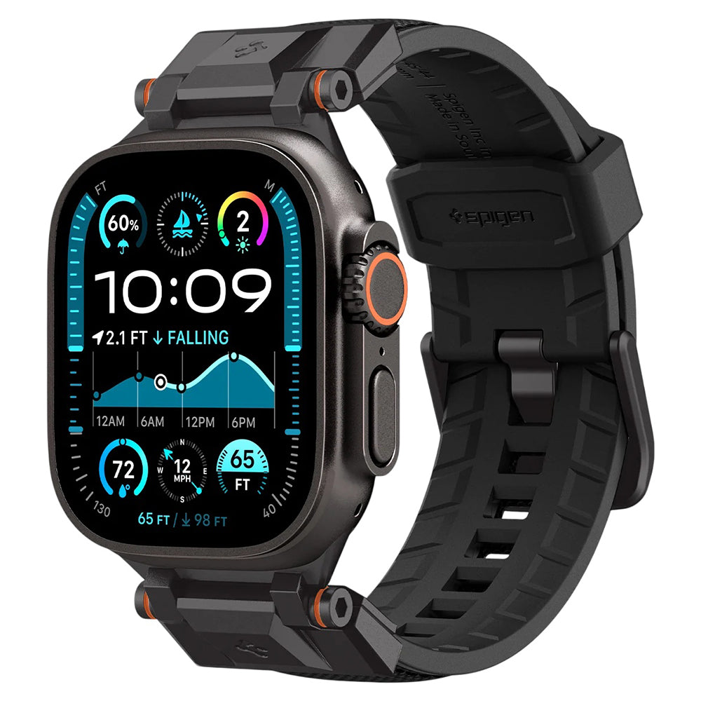 Cinturino Spigen DuraPro Armor per Apple Watch 49mm / 46mm / 45mm / 44mm / 42mm Series, Nero AMP06065