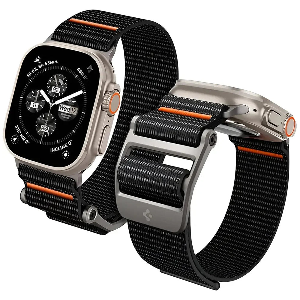 Spigen DuraPro Flex Band for Apple Watch 49mm / 46mm / 45mm / 44mm Series, Black AMP05981