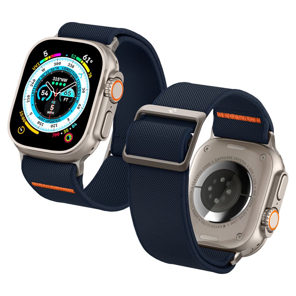 Spigen Fit Lite Ultra Armband für Apple Watch 49mm / 46mm / 45mm / 44mm / 42mm Serie, Marineblau