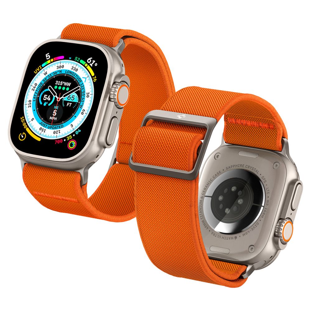 Spigen Fit Lite Ultra Armband für Apple Watch 49mm / 46mm / 45mm / 44mm / 42mm Serie, Orange