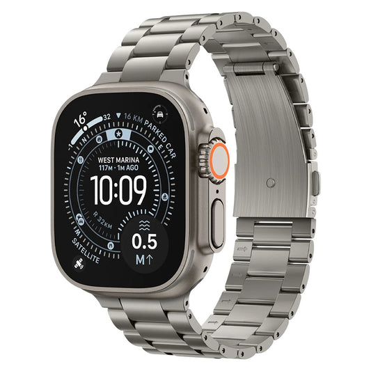 Spigen Modern Fit Titanium Armband für Apple Watch 49 mm / 46 mm / 45 mm / 44 mm Series, Grau AMP09105