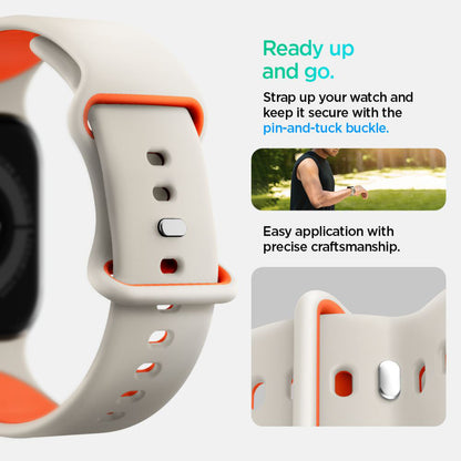 Bracelet Spigen Nano Pop pour Apple Watch 42mm / 41mm / 40mm / 38mm Series, Beige