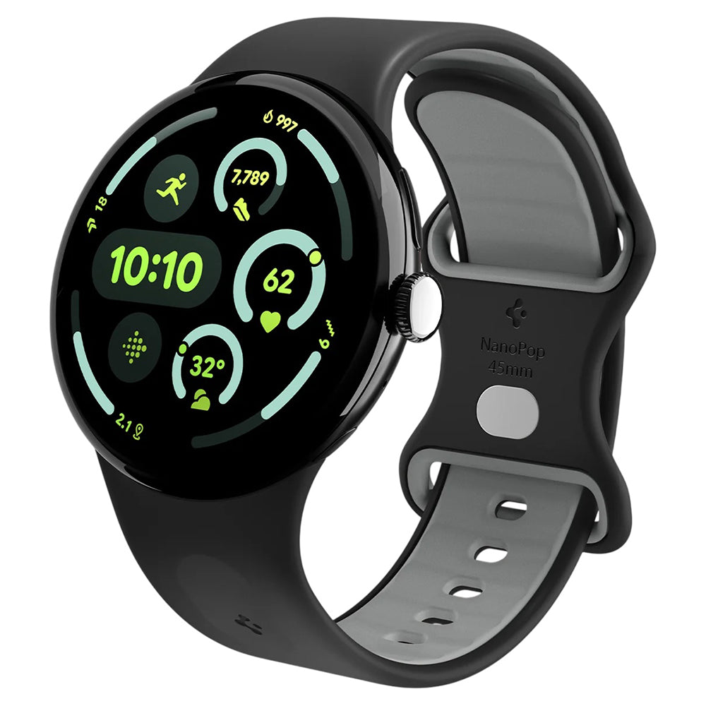 Spigen Nano Pop Armband für Google Pixel Watch 45mm Serie, Schwarz AMP09491