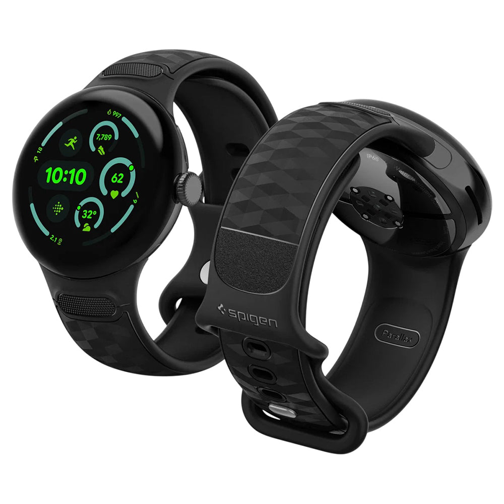 Spigen Parallax Armband für Google Pixel Watch 45mm Serie, Matt Schwarz AMP10192